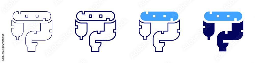Intestine inflammation icon in 4 different styles. Thin Line, Line, Bold Line, Duotone. Duotone style. Editable stroke Intestine inflammation icon in 4 different styles. Thin Line, Line, Bold Line, Duotone. Duotone style. Editable stroke