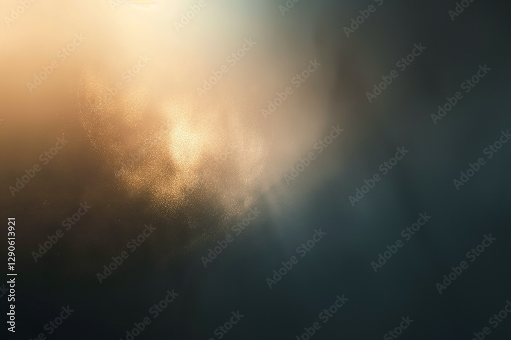 Fototapeta premium Mystical light beams break through the dark, creating an ethereal atmosphere.