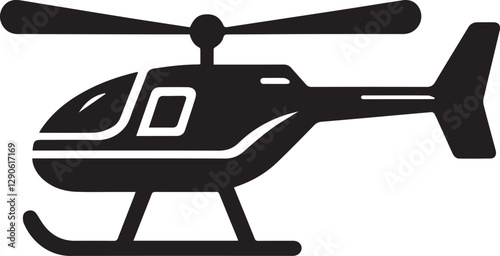 helicopter silhouette vector, copter icon vector illustration 