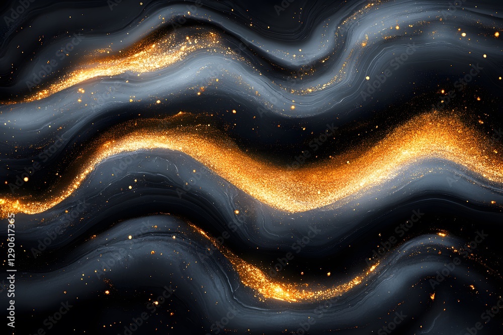 Golden Waves Texture with Glitter Sparkle for Elegant Abstract Design Golden Waves Texture with Glitter Sparkle for Elegant Abstract Design