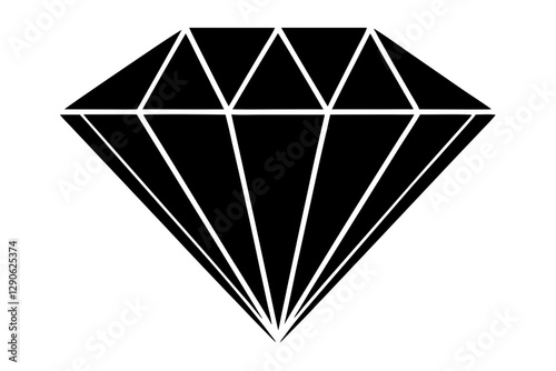 diamond silhouette vector, diamond icon vector illustration 