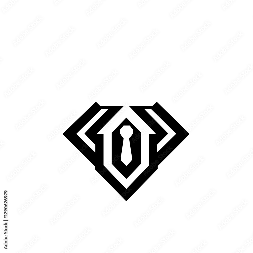 Diamond-shaped Business Suit Logo: A Modern, Geometric Depiction. Minimalist design. Diamond-shaped Business Suit Logo: A Modern, Geometric Depiction. Minimalist design.