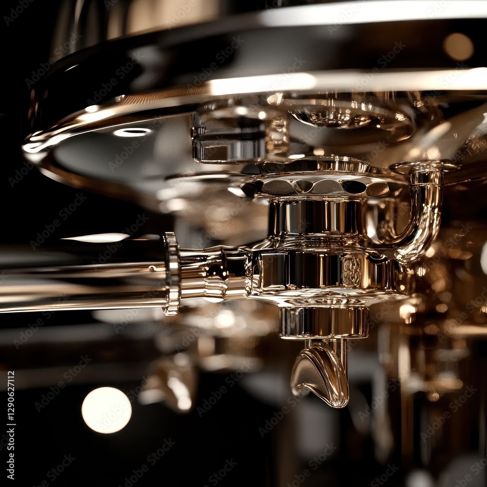 Fototapeta premium Espresso machine portafilter close-up
