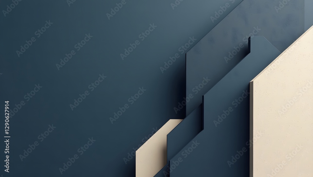 Abstract Blue and Beige Geometric Composition Minimalist Modern Design Abstract Blue and Beige Geometric Composition Minimalist Modern Design