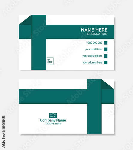  Creative, modern, simple, double sided business card, visiting card, design template layout