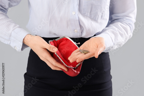 Bankrupt businesswoman with...