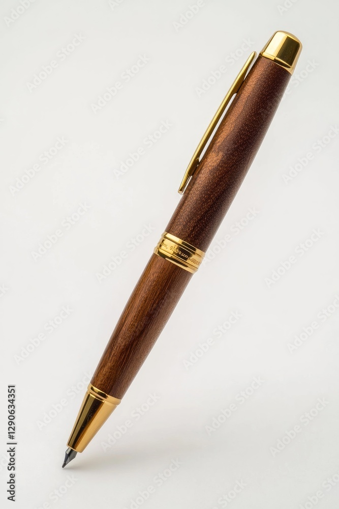 Wooden pen on white background Wooden pen on white background