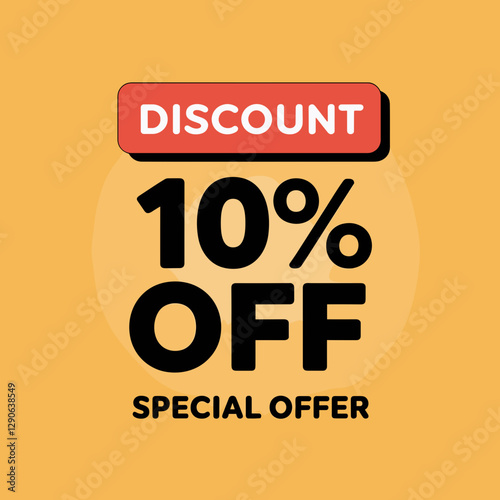 Modern 10% Off Discount Banner – Promotional Graphic