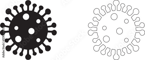 Virus editable vector icon.