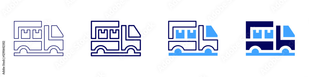 Truck cargo space icon in 4 different styles. Thin Line, Line, Bold Line, Duotone. Duotone style. Editable stroke Truck cargo space icon in 4 different styles. Thin Line, Line, Bold Line, Duotone. Duotone style. Editable stroke