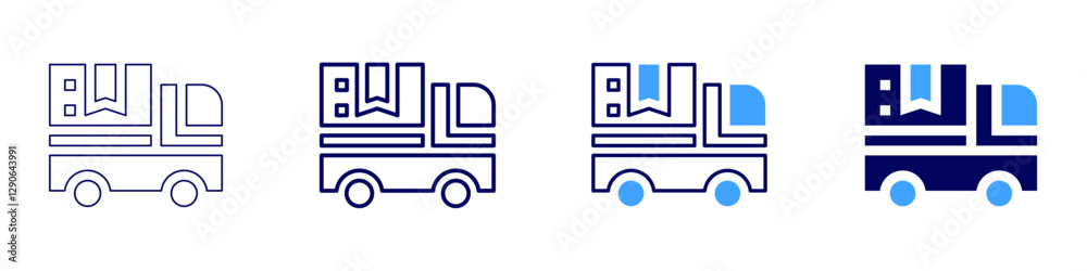 Truck fuel efficiency tips icon in 4 different styles. Thin Line, Line, Bold Line, Duotone. Duotone style. Editable stroke Truck fuel efficiency tips icon in 4 different styles. Thin Line, Line, Bold Line, Duotone. Duotone style. Editable stroke