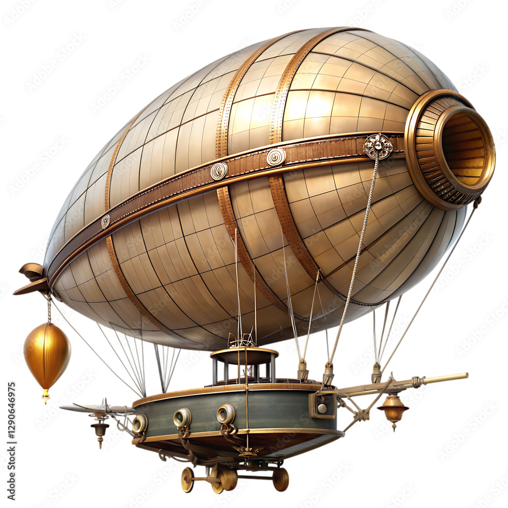 Obraz premium Airship steampunk zeppelin