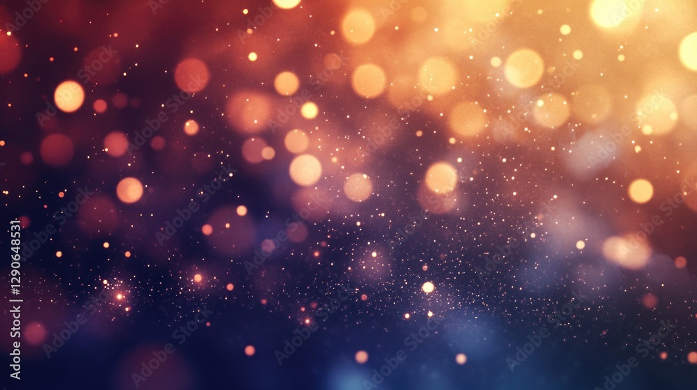 Obraz premium Abstract glittering bokeh lights in warm and cool tones