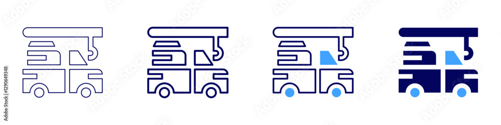 Truck towing accessories icon in 4 different styles. Thin Line, Line, Bold Line, Duotone. Duotone style. Editable stroke Truck towing accessories icon in 4 different styles. Thin Line, Line, Bold Line, Duotone. Duotone style. Editable stroke
