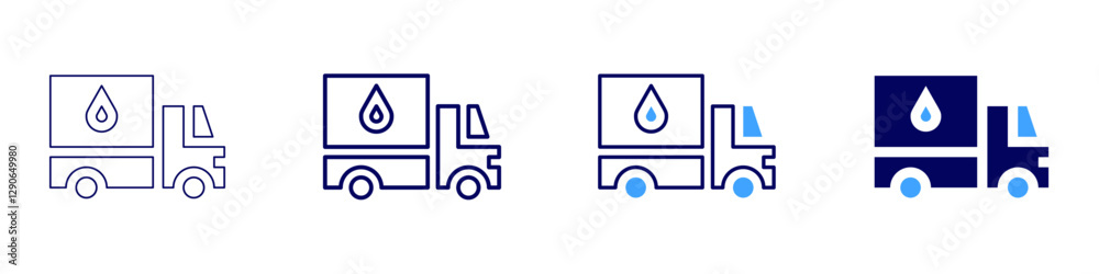 Truck washing icon in 4 different styles. Thin Line, Line, Bold Line, Duotone. Duotone style. Editable stroke Truck washing icon in 4 different styles. Thin Line, Line, Bold Line, Duotone. Duotone style. Editable stroke