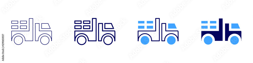 Truck weight distribution system icon in 4 different styles. Thin Line, Line, Bold Line, Duotone. Duotone style. Editable stroke Truck weight distribution system icon in 4 different styles. Thin Line, Line, Bold Line, Duotone. Duotone style. Editable stroke