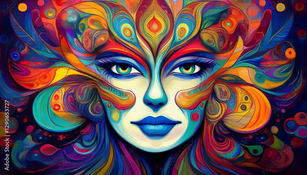 Fototapeta woman in carnival mask