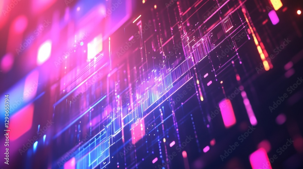An innovation-focused background with abstract glowing shapes and futuristic neon aesthetics. An innovation-focused background with abstract glowing shapes and futuristic neon aesthetics.