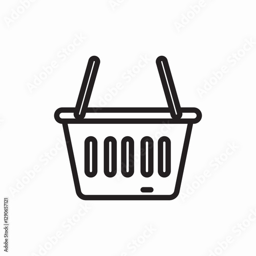 shopping basket icon vector sign