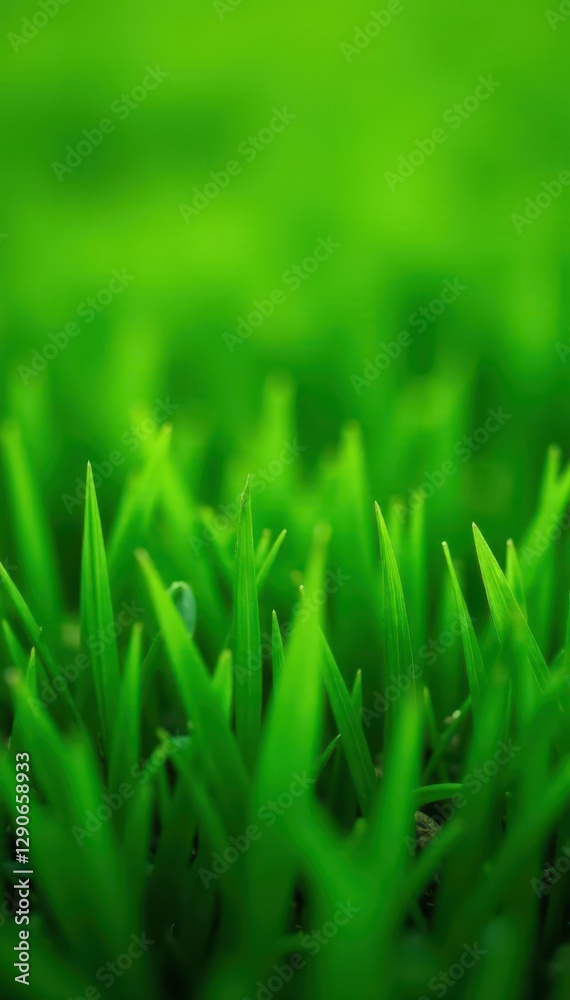 Fototapeta premium Lush green grass, close-up texture High-resolution detail , design element, pattern, blades