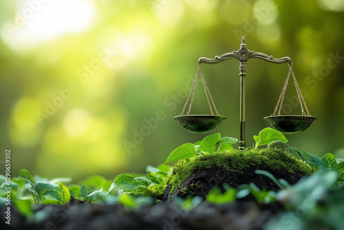 International environment Law. climate regulation concept. law principles of sustainable environmental conservation. environmental protection