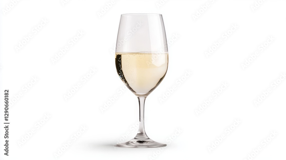 Champagne glass against white background Champagne glass against white background