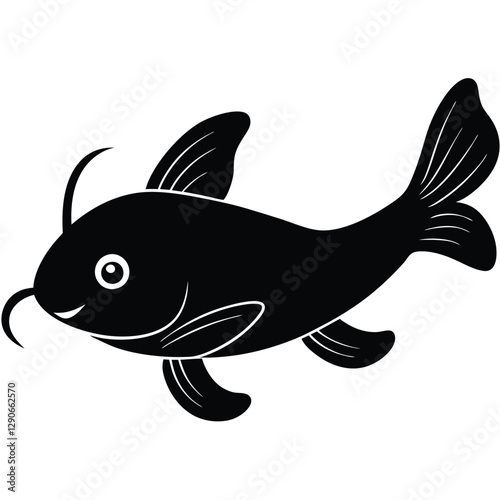 Minimalist Catfish Graphic 