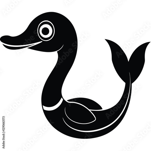Mysterious Pelican Eel fish Logo Design
