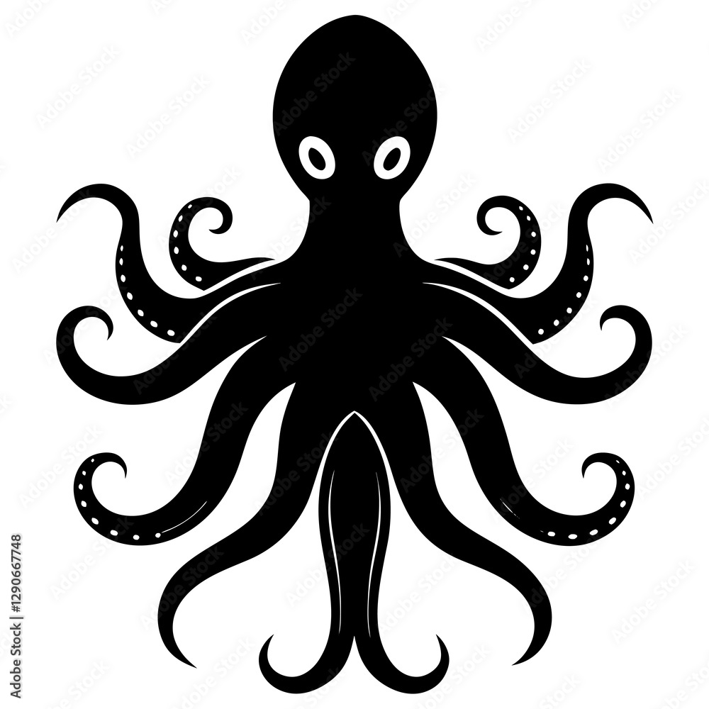 Octopus Icon Vector Scalable Silhouette for Branding & Graphics. Octopus Icon Vector Scalable Silhouette for Branding & Graphics.