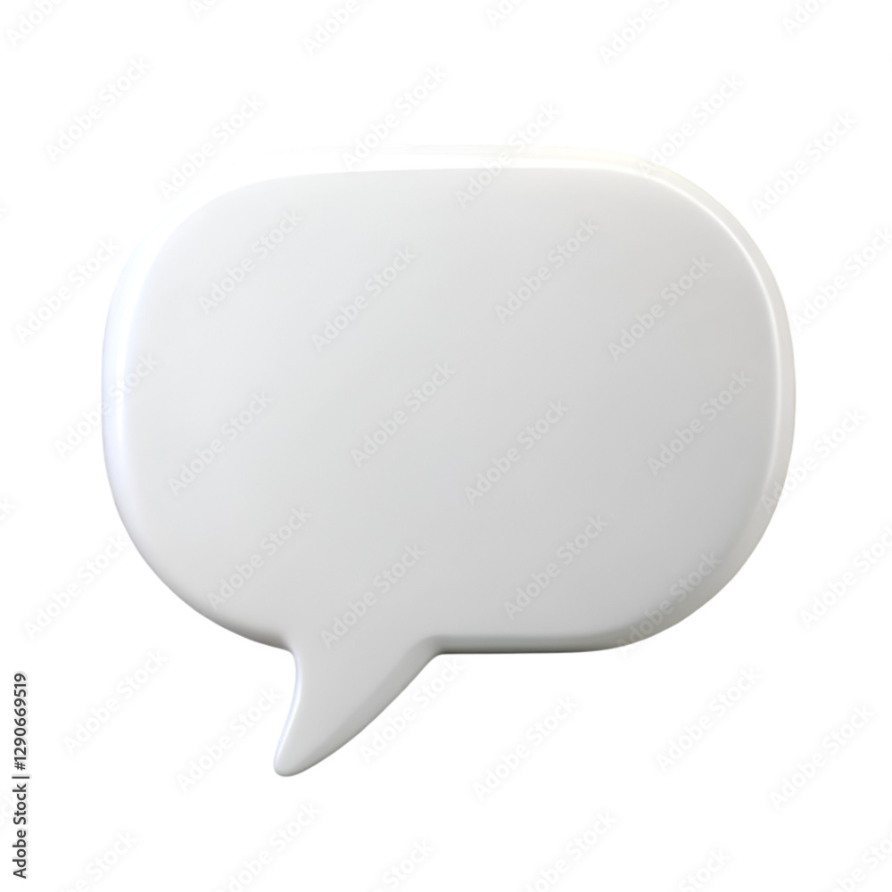 White blank speech bubble isolated on transparent background White blank speech bubble isolated on transparent background