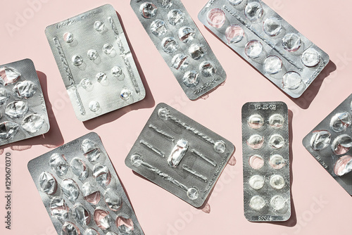 Empty Pharmaceutical Pills Blister Packages.