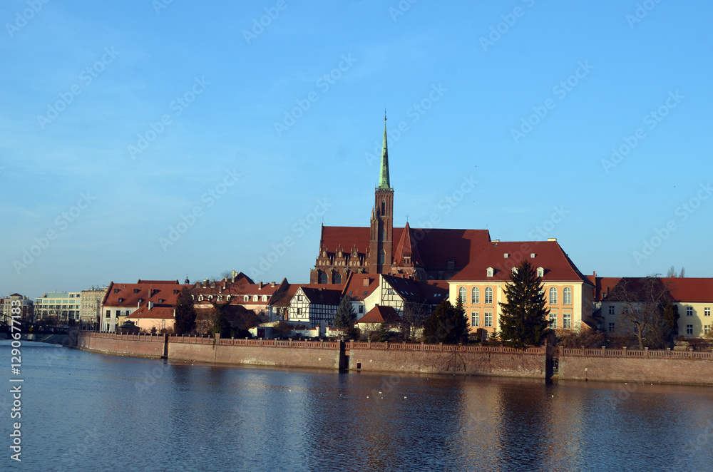 Naklejka premium View on Wroclaw Old Town. Poland