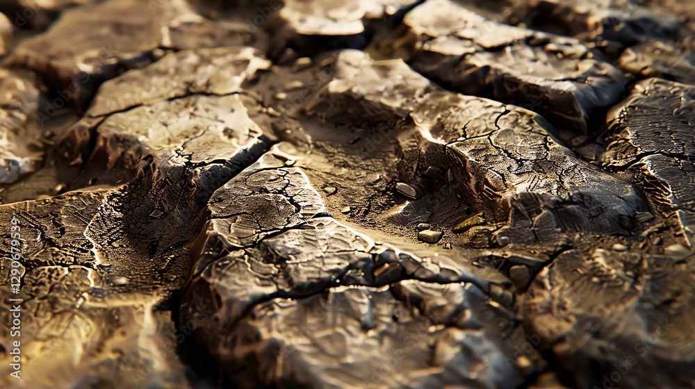 A macro photo of a cracked, textured surface with water droplets. A macro photo of a cracked, textured surface with water droplets.