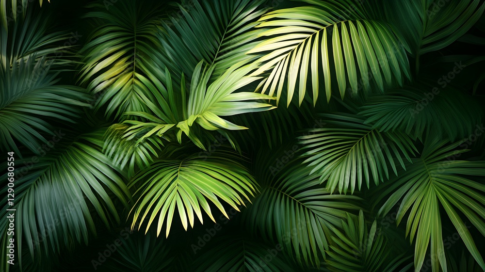 Stunning tropical leaves background featuring lush greenery for vibrant nature aesthetics Stunning tropical leaves background featuring lush greenery for vibrant nature aesthetics