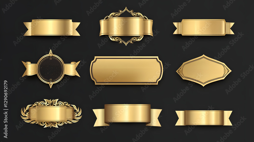 Golden Luxury Badges and Ribbons Premium Certificates Golden Luxury Badges and Ribbons Premium Certificates