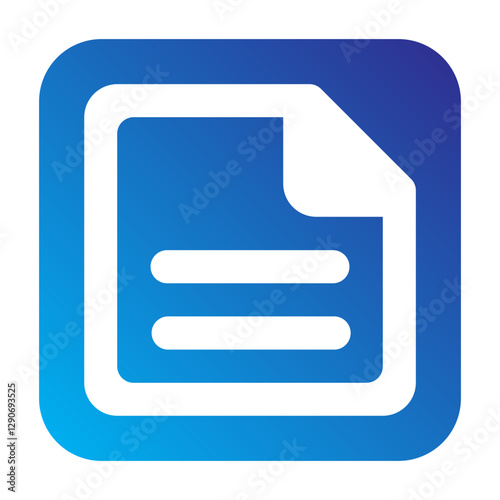 Document file type solid gradien icon