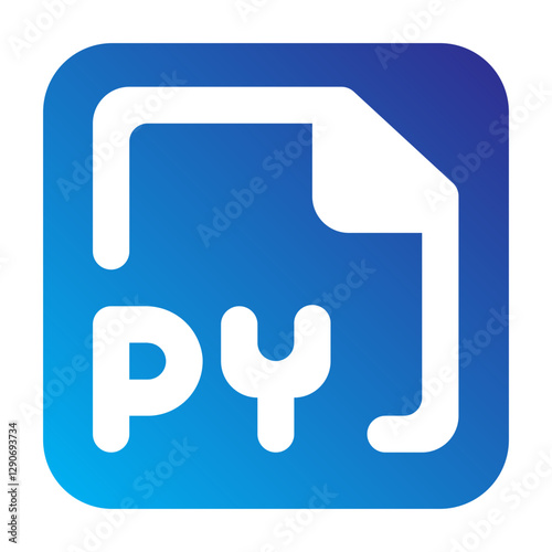 Py file type solid gradien icon