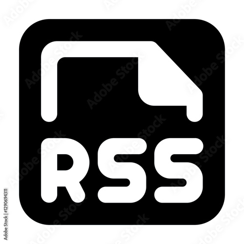 Rss file type solid icon