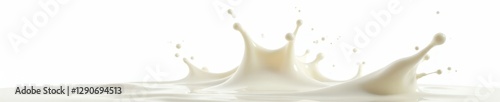 Dynamic splash of milk, isolated on white background , drink, milk, white