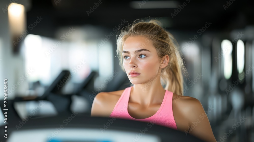 A woman doing exercises at the gym
A woman doing exercises at the gym