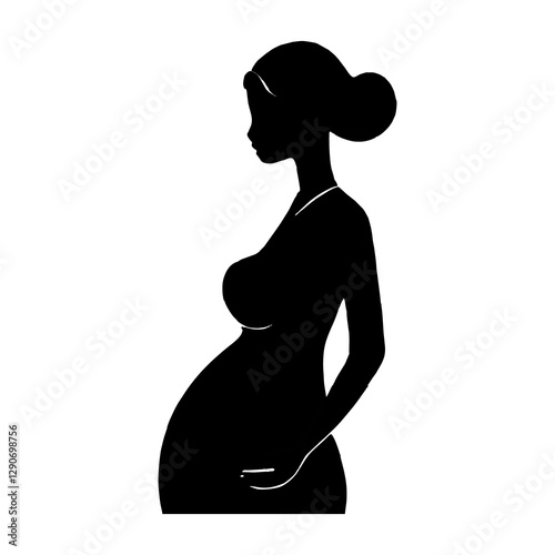 Pregnant Woman Silhouette – Symbol of Motherhood