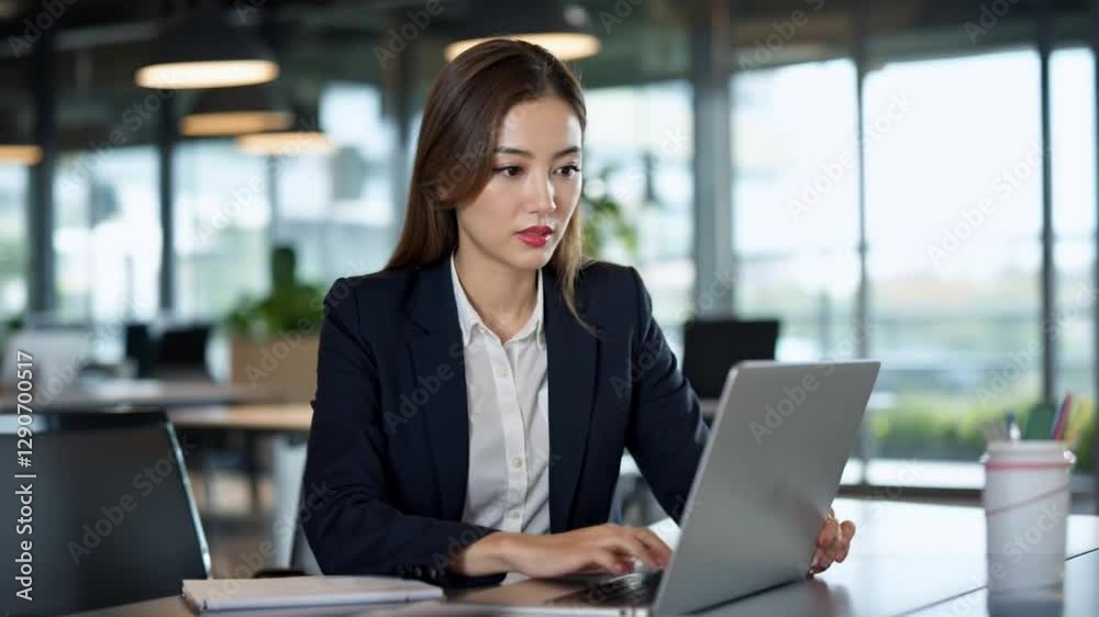 Portrait of a confident young businesswoman working in a modern office Portrait of a confident young businesswoman working in a modern office