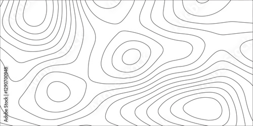 Abstract white contour wave lines topographic background, lines map seamless pattern, modern wallpaper texture and realistic design used for banner and posters, mountain relief geographic pattern.
