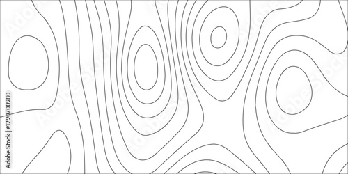 Abstract white contour wave lines topographic background, lines map seamless pattern, modern wallpaper texture and realistic design used for banner and posters, mountain relief geographic pattern.