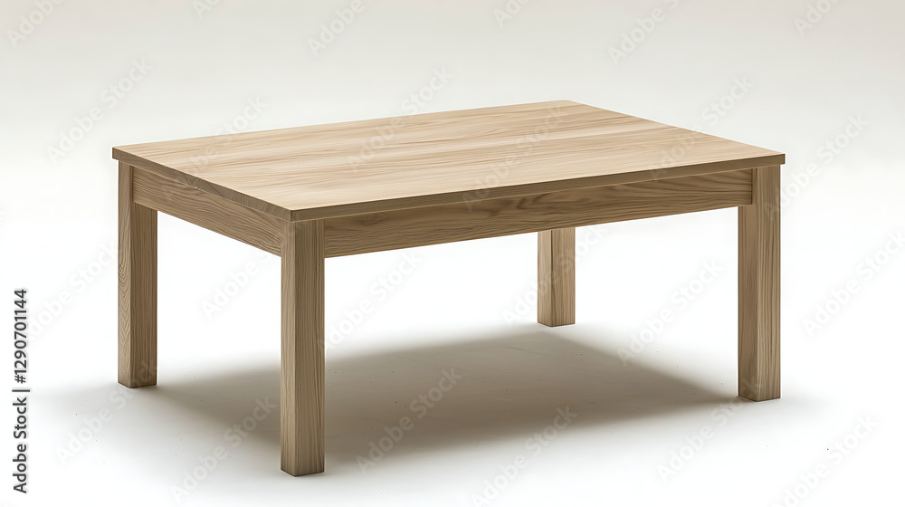 Sleek Rectangular Wooden Coffee Table in Light Oak Finish
Sleek Rectangular Wooden Coffee Table in Light Oak Finish