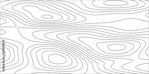 Abstract white contour wave lines topographic background, lines map seamless pattern, modern wallpaper texture and realistic design used for banner and posters, mountain relief geographic pattern.