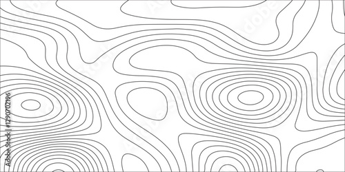 Abstract white contour wave lines topographic background, lines map seamless pattern, modern wallpaper texture and realistic design used for banner and posters, mountain relief geographic pattern.