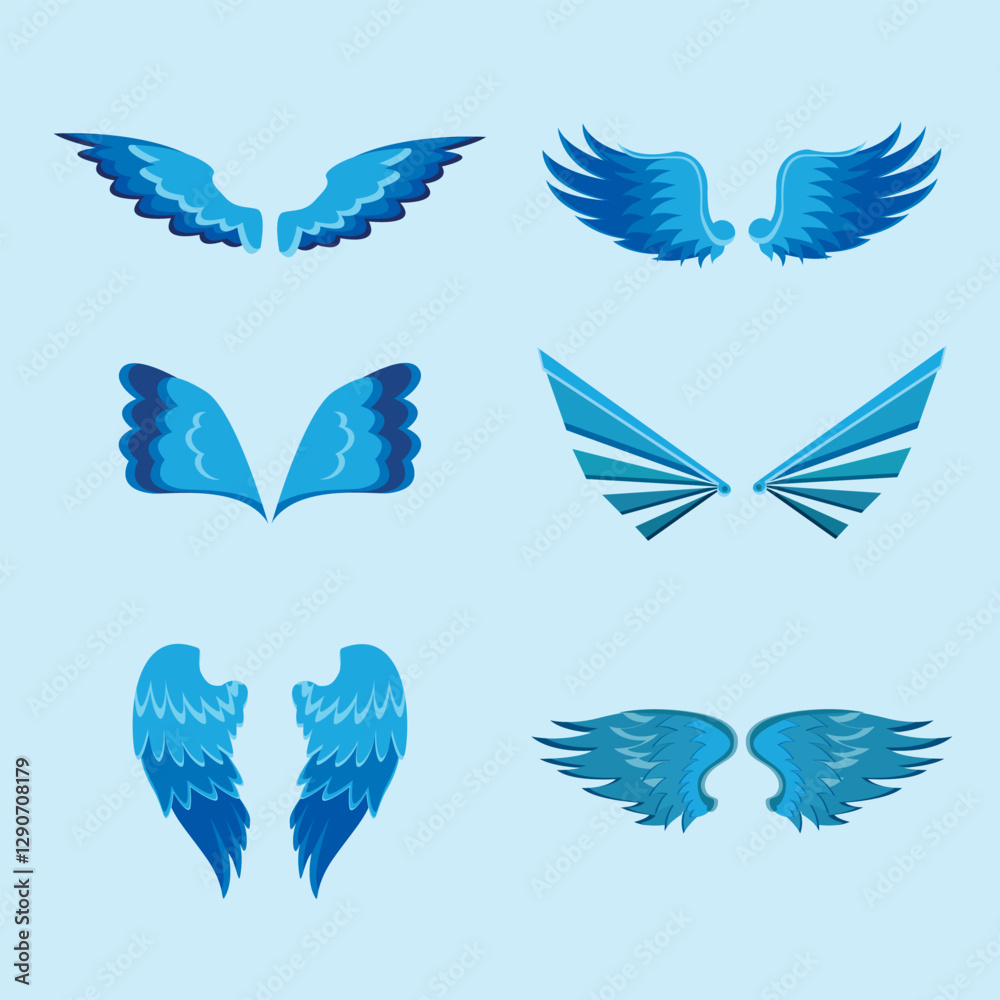 Fototapeta premium Flat Design Wing Angel Collection