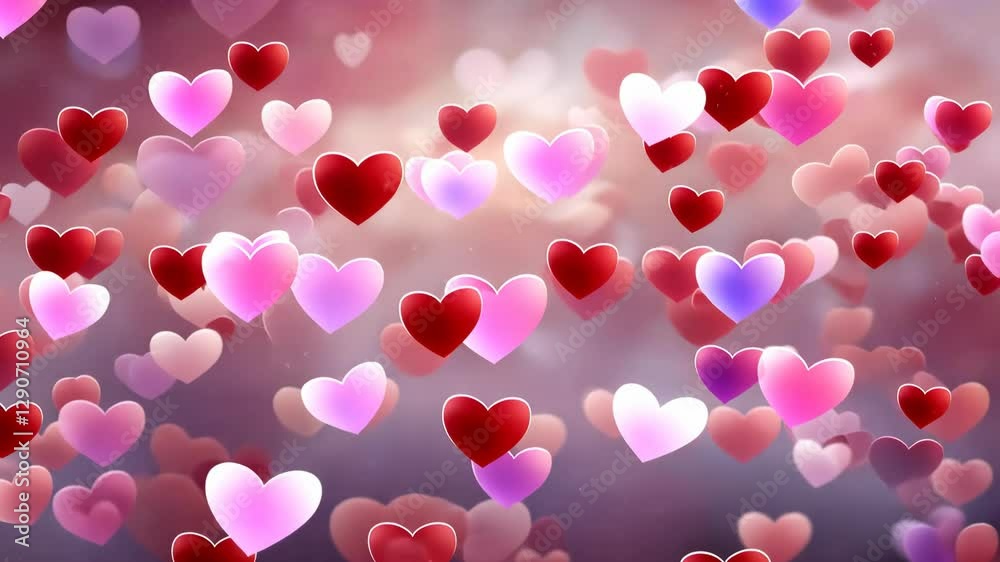 Valentine's Day charm: Background adorned with heart shapes Valentine's Day charm: Background adorned with heart shapes