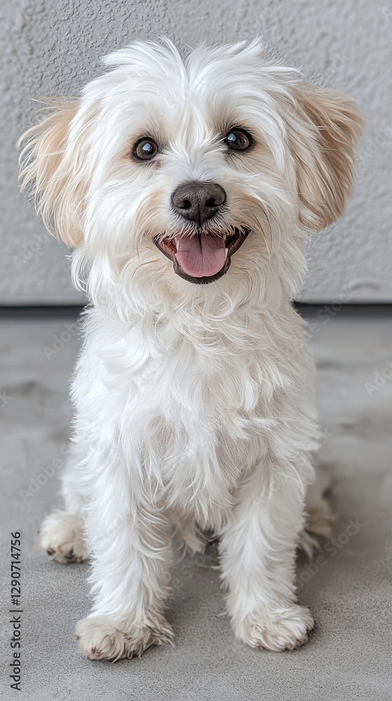 Playful dog portrait indoor setting pet bright environment close-up view emotional connection Playful dog portrait indoor setting pet bright environment close-up view emotional connection